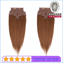 18inch Straight Clip Hair Extension 100% Unprocessed Brazilian Human Hair